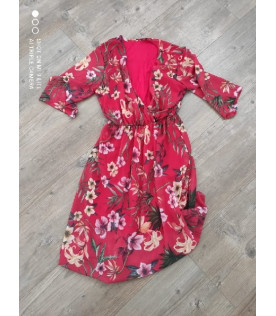 Červené kvetinkové šaty